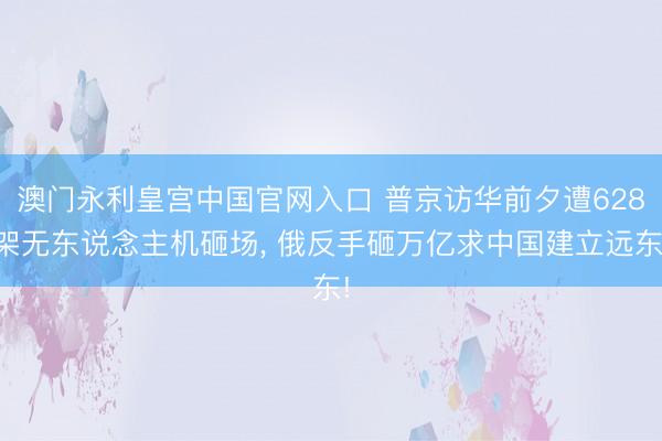 澳门永利皇宫中国官网入口 普京访华前夕遭628架无东说念主机砸场， 俄反手砸万亿求中国建立远东!