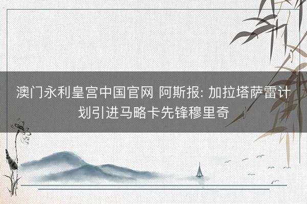 澳门永利皇宫中国官网 阿斯报: 加拉塔萨雷计划引进马略卡先锋穆里奇