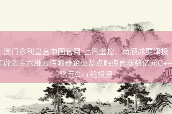 澳门永利皇宫中国官网 上汽金控、尚颀成要津投 机器东说念主六维力传感器企业蓝点触控再获数亿元C++轮投资
